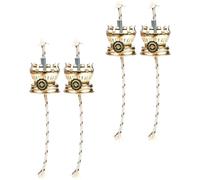 Parliky 4pcs Oil Lamp Wick Fitting Kerosene Lamp Replacement Wick Creative Appearance Practical Portable Iron and Rope Accessories