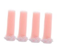 Parliky 4pcs Pink Mesh Flower Bouquet Packaging Paper with Faux Pearl Beaded Edges Delicate Wave Pattern Wrapping Mesh for Weddings Birthdays Anniversaries DIY Floral and Cake Decoration