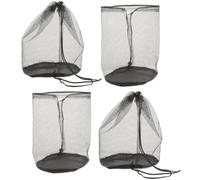 Parliky 4pcs Portable Cone Bags Drawstring Mesh Bag Made of Lightweight Oxford Cloth with Folding Storage Function for Outdoor Sports and Camping Equipment