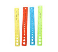 Parliky 4Pcs Portable Flexible Rulers Bendable Clear Measuring Tools for Students School Office with Wear-resistant Scale for Straight and Wavy Lines Drawing
