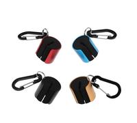 Parliky 4Pcs Portable Hanging Fishing Rod Holders with Clamps Lightweight Aluminum Alloy Foam Design for Sea and Bank Fishing Rod Fixators in Red Blue Gold and Black