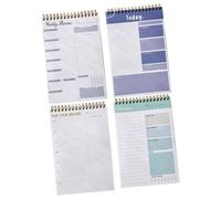 Parliky 4pcs Portable Planner Notepad with Daily Weekly To Do List Pages Lightweight Schedule Memo Pads for Students and Office Organization