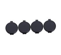 Parliky 4pcs Portable Quick-Drying Fingerprint Ink Pads Compact Black PVC Identification Stamp Mats for Office Law Enforcement Notary Craft Use Fade-Resistant Security Fingerprint Ink Pads