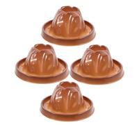 Parliky 4pcs Realistic Volcano Science Models with Eruption Bases for Educational DIY Volcano Experiments Reusable Plastic Props for Geological Learning and Scientific Demonstrations