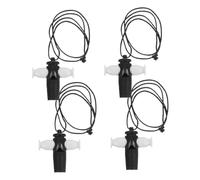 Parliky 4pcs Samba Whistles Plastic Percussion Instruments for Teachers Coaches Early Education Musical Latin Rhythm Development