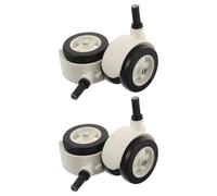 Parliky 4pcs Silent Swivel Casters Replacement Wheels for Walker Indoor Use Smooth Rolling Plastic Gliders for Walking Frames
