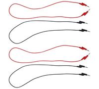 Parliky 4pcs Stackable Banana to Banana Plug Test Leads 4mm Copper Cable Lead for Multimeter with Pvc Insulation 1m Length Optimized for Electrical Testing Tasks and Teaching Environments