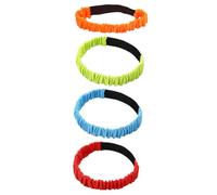 Parliky 4pcs Three-Legged Race Bands Elastic Tie Straps Parent Interaction Game Props Red Blue Green Orange for Outdoor Team Sports