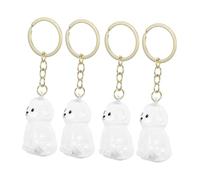 Parliky 4pcs Transparent Pet Memorial Box Keychain for Dogs and Cats Hair Storage Keepsake Urn for Puppy Kitten Emotional Bereavement Gift for Pet Owners Portable Sympathy Memory Display