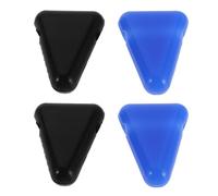 Parliky 4pcs Tuning Fork Silicone Stand with Triangle Stability Base for Meditation and Sound Healing Portable Lightweight Black and Blue Holder Accessory for Therapy Sessions