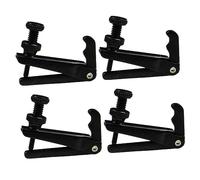 Parliky 4pcs Universal 3/4-4/4 Black Violin Fine Tuners String Adjuster Violin Parts Accessories for Full-size