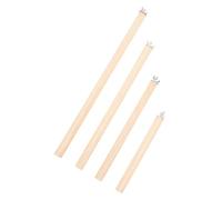 Parliky 4pcs Wooden Bird Perches for Cage Parrot Stand Poles with Screws, Set of 1 Each 15cm 20cm 25cm 30cm, Natural Wood Cage Accessories for Budgies and Parakeets