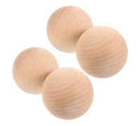 Parliky 4Pcs Wooden Bocce Balls for Smooth Pine Wood Lawn Game Lightweight Outdoor Bocce Kit for Garden and Family Play