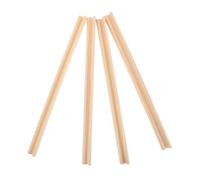 Parliky 4pcs Wooden Domino Holders Single Row Racks for Mexican Train Mahjong Tiles Card Games Space-saving Handsfree Play Board Game Accessories