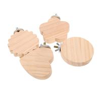 Parliky 4pcs Wooden Parrot Perch Platform for Bird Cages Comfortable Resting and Exercise Stand for Budgies Cockatiels and Small Parakeets Easy to Attach Cage Perch Holder Encouraging