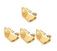 Parliky 4sets Metal Triangle Mandolin Tailpiece for String Arched Top Easy Installation Accessories Stylish Finish Essential Mandolin Parts for Musicians