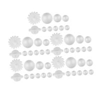 Parliky 5 Sets DIY Solar System Kit Foam Balls for Unpainted Smooth Foam Spheres Creative Stem Craft Painting for Educational Space Decor and Holiday Party Decorations