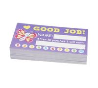 Parliky 50 Sheets Behavior Punch Cards Incentive Reward System for Teachers Classroom Home School Supplies with Multiple Punch Spaces for Positive Student Engagement and Motivation