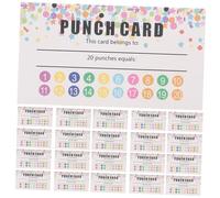 Parliky 50 sheets Cartoon Reward Punch Cards for Classroom Student Incentives Behavior Encouragement Cards with Cute Designs Paper Punch for Teacher Motivation and Positive Reinforcement