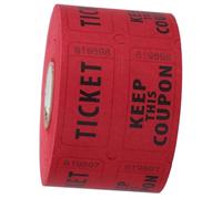 Parliky 500pcs Double Roll Raffle Tickets Deep Red Consecutively Numbered for Events Fundraisers Parties with Guest Connect Area Easy Tear for Drink Food Holiday Celebrations