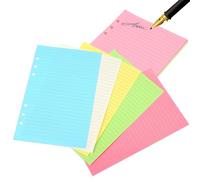 Parliky 50Pcs A5 Lined Filler Paper Refill for 6-Hole Binder Notebook, Loose Leaf Planner Refill Paper Sheets for Diary and Organizer Use in Office and School