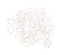 Parliky 50pcs Acrylic Linking Rings with Open C-Shape Design Transparent Iridescent DIY Jewelry Connectors for Earrings Bracelets Eyeglass Chains Rust-Resistant Craft Supplies