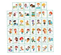 Parliky 50pcs Affirmation Reward Cards for Classroom Behavior Management Early Learning Cognitive Education Flash Cards with Bright Colors Paper Teaching Supplies for Development