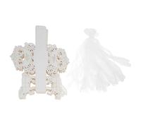 Parliky 50Pcs Beige Paper Hollow Wedding Favor Boxes - Decorative Carriage Design Candy Holders for Wedding Party, Shower, and Birthday Celebration Keepsake Packaging 7.55X3.54X1.49 Inches