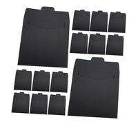 Parliky 50pcs Black Paper CD Envelopes Sleeves Multi Functional Storage Bags for Greeting Cards DVDs Invoices Business Packaging and Document Organization