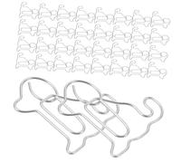 Parliky 50pcs Creative Puppy Shape Metal Paper Clips Small Dog Paperclips for Office Document Organization Decorative Memo Clips for Business Cards Notes Envelopes School and Home Use