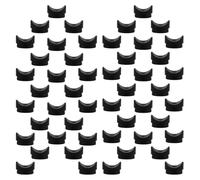 Parliky 50pcs Curved Plastic Washers for Mobility Aid and Furniture, Black Plastic Saddle Washers 0.24" Id X 0.5" Od, Wear Resistant and Friction Increasing for Home Use and Rehabilitation