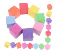 Parliky 50pcs Foam Counting Blocks Colorful Geometric Cubes for Math Learning Classroom Manipulatives Educational Tools for Number Counting Creative Modeling and Math Practice