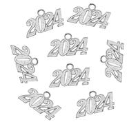 Parliky 50pcs Graduation Year Charms DIY Jewelry Making Pendants for Bracelets Necklaces Keychains Silver Alloy Craft Accessories