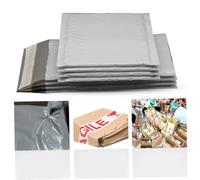 Parliky 50PCS Grey Self-Seal Bubble Mailers Shockproof Postal Bags for Shipping Packaging Envelopes Padded Poly Mailers for Parcel Mailing and Valuables Protection