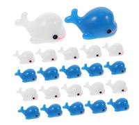 Parliky 50pcs Mini Resin Animal Figures Sturdy Craftsmanship Adorable White and Blue Dolphins for Miniature Landscapes Micro Garden Decor and Home Ornaments