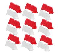 Parliky 50pcs Miniature Traffic Barrier for Rc Drift Cars Realistic Red White Roadblocks with Flexible Design for Track Layouts and Enhanced Racing Scenes