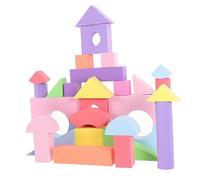 Parliky 52Pcs Eva Block for Shape Color Cognition Building Blocks Early Education for Develop Fine Motor Skills Geometry Recognition