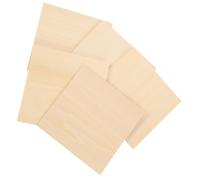 Parliky 5pcs Basswood Plywood Boards Smooth Unfinished Wooden Planks for DIY Crafts Wood Slices for Painting Carving and Creative Handicraft Projects