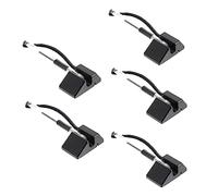 Parliky 5Pcs Black Gel Counter Pens with Adhesive Base Fine Tip Practical Desktop Office Bank Reception Pens for Schools Hospitals and Public Places