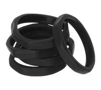 Parliky 5Pcs Black Handheld Microphone Anti-Rolling Rings Plastic Mic Protection Circles for Microphone Accessories and Shockproof Use in Ktv and Stage Performances