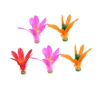 Parliky 5pcs Colorful Chinese Jianzi Foot Kick Shuttlecock Outdoor Game for Fitness Hand-eye Coordination Reflex Training Natural Goose Portable Entertainment