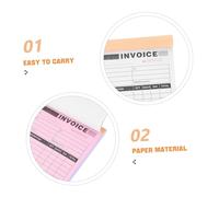 Parliky 5pcs Duplicate Invoice Receipt Book with Carbon Copy Paper Portable Order Pads for Small Business Expenses Recording for Restaurants Boutiques and Freelancers