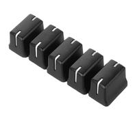 Parliky 5Pcs Fader Knobs Replacement Caps for Audio Mixer Controller Parts Plastic Smooth Operation Console Slider Potentiometer Caps for Sound Equipment Black White