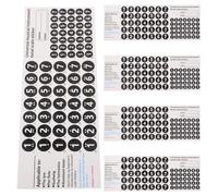 Parliky 5pcs Flute Note Stickers Removable Panpipe Flute Finger Labels Music Instrument Note Identification Decals for Tube Pan Practice