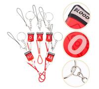 Parliky 5pcs Halloween Blood Type Keychain Pendant Keyring Party Favor for Keys Backpack Purse Car Interior Decoration B Ab Rh Types