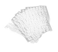 Parliky 5Pcs Iron Letter Patches for Fabric DIY Clothing Decoration and Repair Anti-wear Vinyl Flocking Material Small White Alphabet Stickers Shirts Pants Bags Hats Shoes