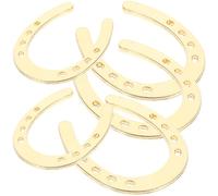 Parliky 5pcs Metal Key Ring Attachment Horseshoe for Lanyards, Alloy Small and Sturdy Pendant Accessories 7x6cm