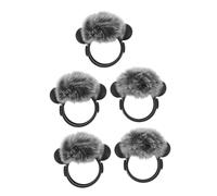 Parliky 5pcs Microphone Windscreen Cover Furry Mic Protector Magnetic Design for Lavalier Microphone for Interviews and Ktv Singing