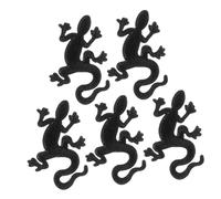 Parliky 5pcs Multi Function Embroidered Gecko Coat Patches Decorative Sew Badges for Clothes Hats Jackets Pants Backpacks Easy to Use and Stylish Accessories