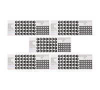 Parliky 5pcs Pan Flute Note Stickers for Tube Instruments PVC Adhesive Labels Flute Learning Decals Practice Finger Guide for Students and Educators